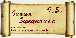Ivona Šumanović vizit kartica